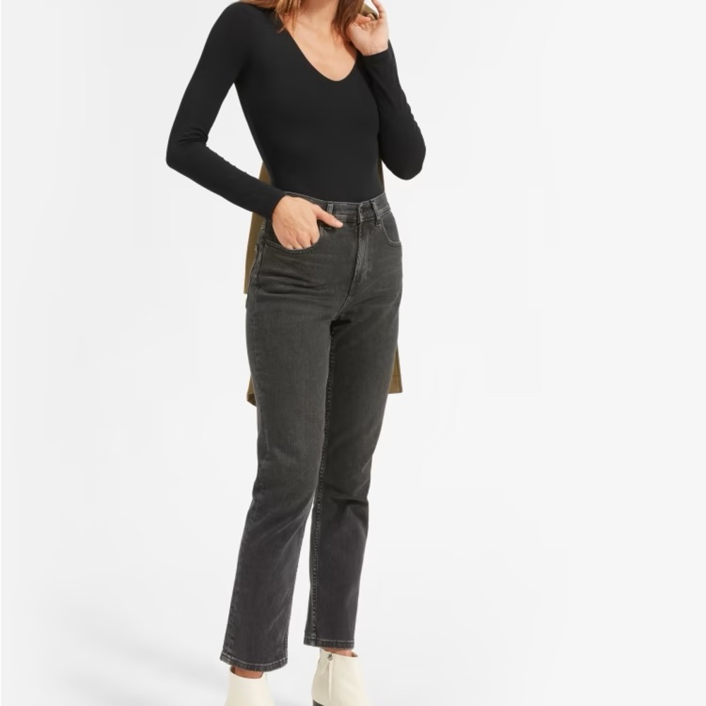 Everlane The Long Neck V-Neck Bodysuit: Medium